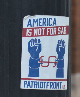 White supremacist sticker 2